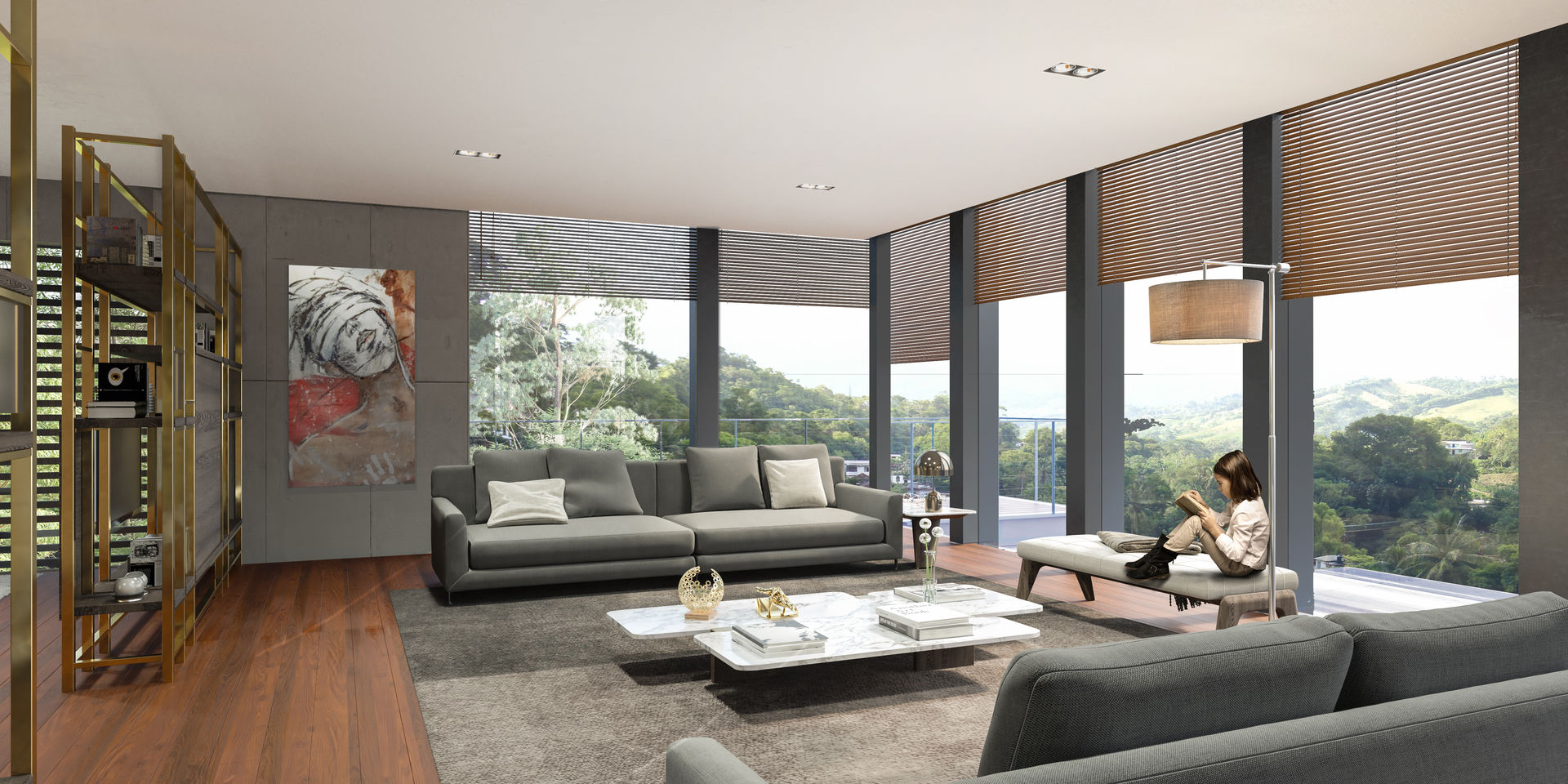 homify Salas de estar modernas Madeira Acabamento em madeira