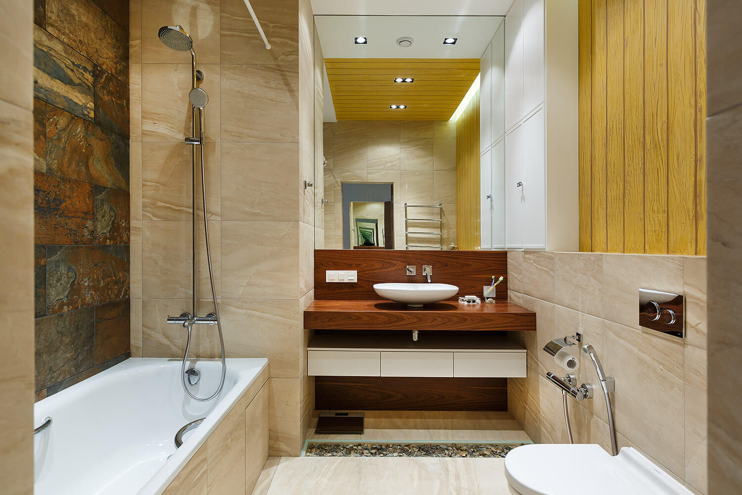 Экоквартира на Морском проспекте, FISHEYE Architecture & Design FISHEYE Architecture & Design Modern bathroom