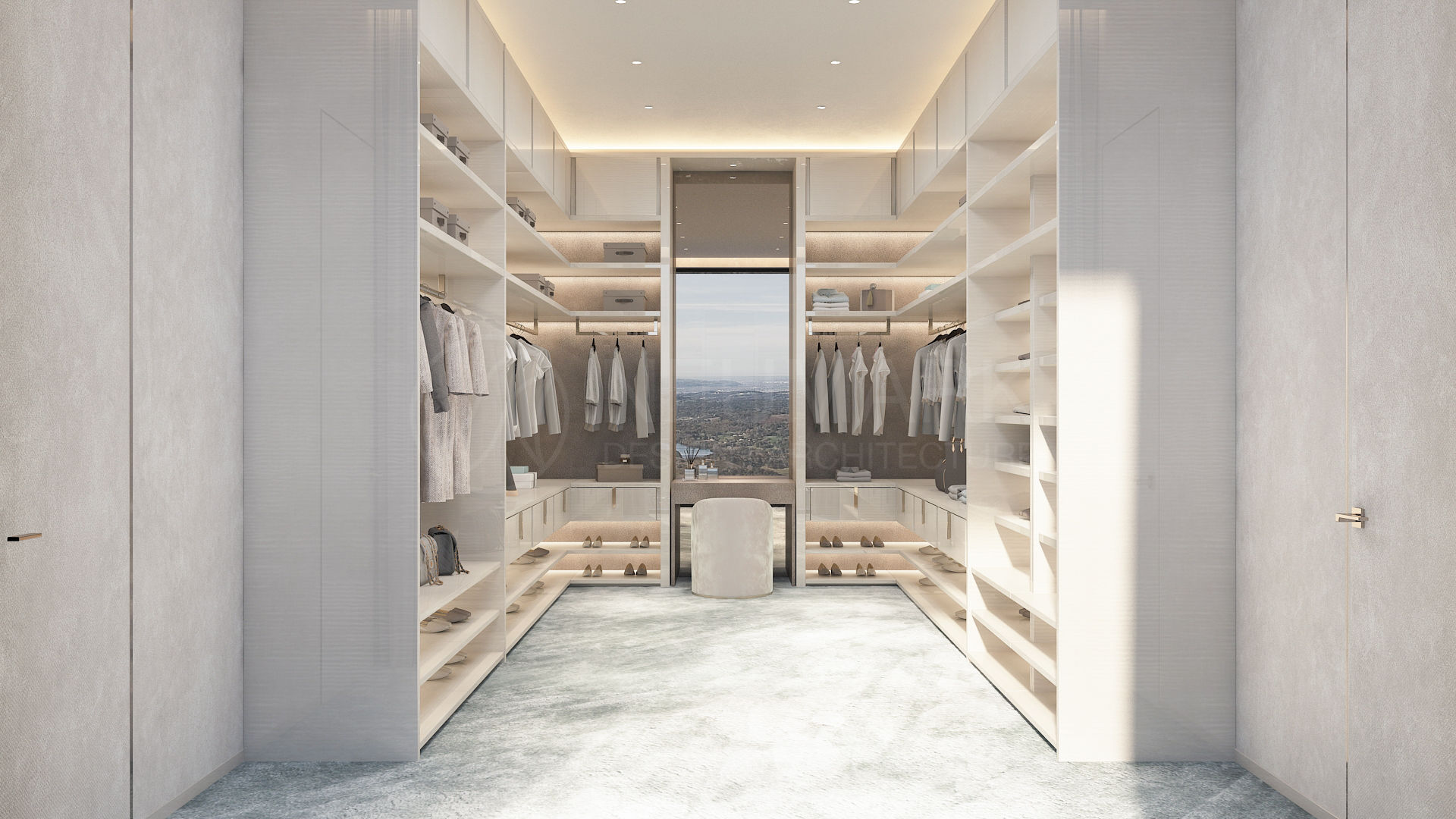 Beverly Park Residence. Частный дом в Beverly Park., NEUMARK NEUMARK Closets de estilo minimalista