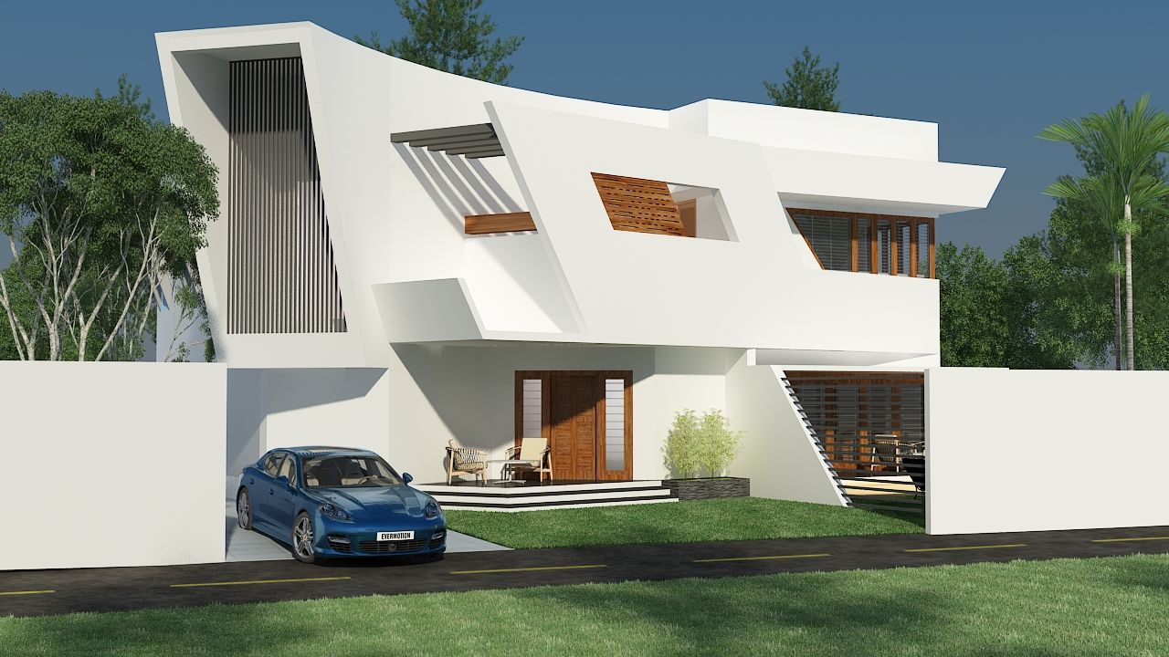 exterior houses, S Squared Architects Pvt Ltd. S Squared Architects Pvt Ltd. Casas multifamiliares Ladrillos