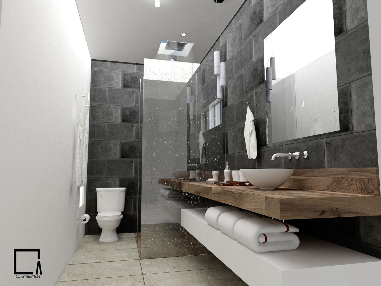 Proyecto KC, Osuna Arquitecto Osuna Arquitecto Modern bathroom