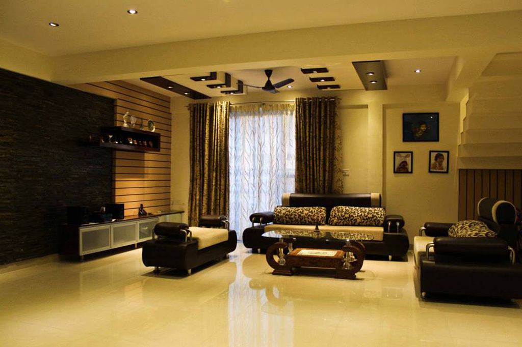 Mrs Deepas Residence, Rubenius Interiors Rubenius Interiors Salas de estar modernas