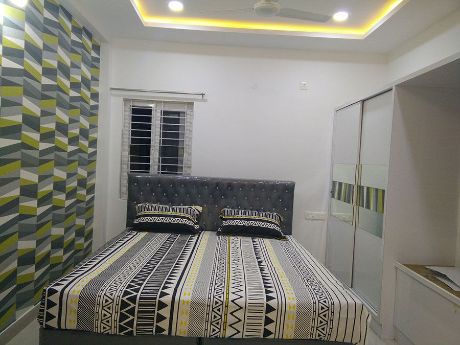 Mr Ravi Kumar PVR Meadows 3BHK Villa, Enrich Interiors & Decors Enrich Interiors & Decors Phòng ngủ phong cách hiện đại
