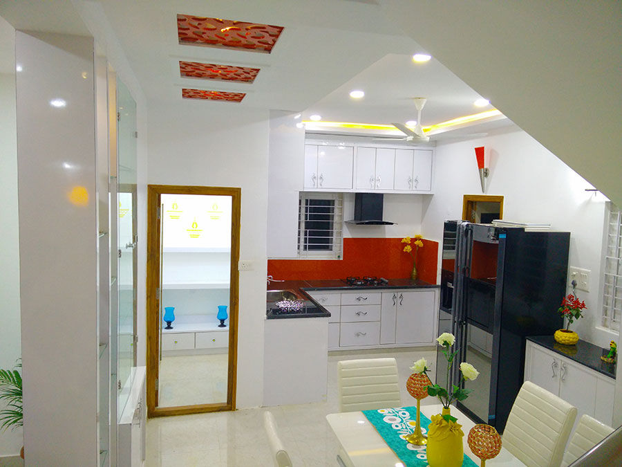 Mr Ravi Kumar PVR Meadows 3BHK Villa, Enrich Interiors & Decors Enrich Interiors & Decors مطبخ ذو قطع مدمجة
