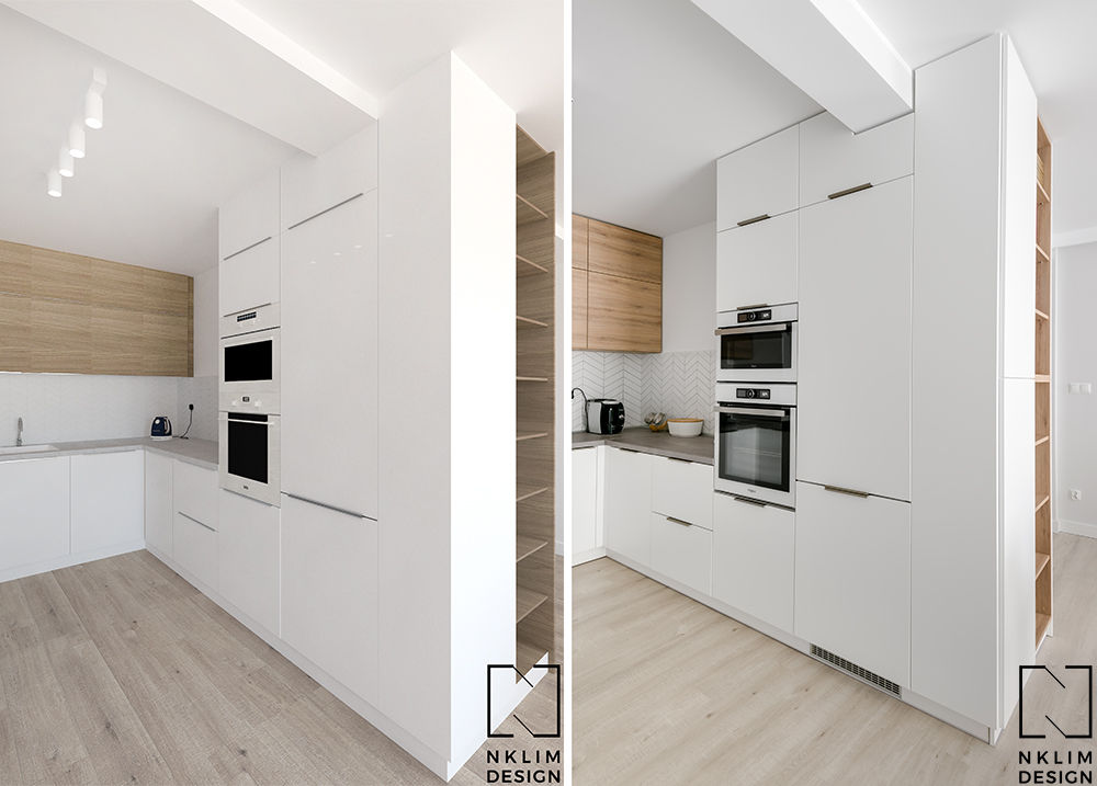 mieszkanie 64m2 w Świdnicy, nklim.design nklim.design Cocinas de estilo moderno