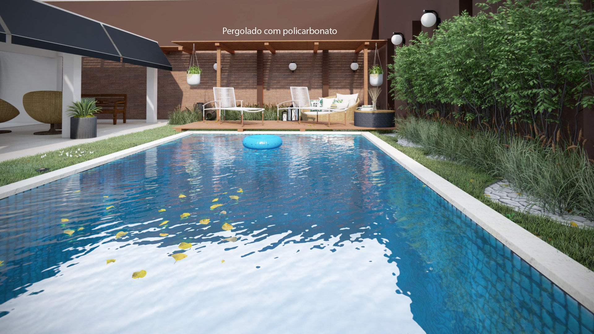 Projeto de Área externa , Studio MP Interiores Studio MP Interiores Garden Pool Wood Wood effect