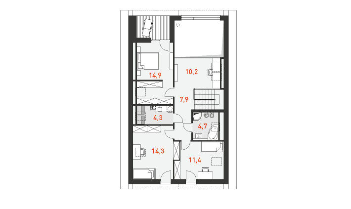 Projekt domu Dostępny 4A, Tooba.pl Tooba.pl İskandinav Evler