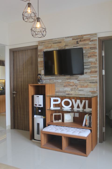 Galeri Ciumbuleuit III - Tipe 3 bedroom, POWL Studio POWL Studio Ruang Keluarga Modern TV stands & cabinets