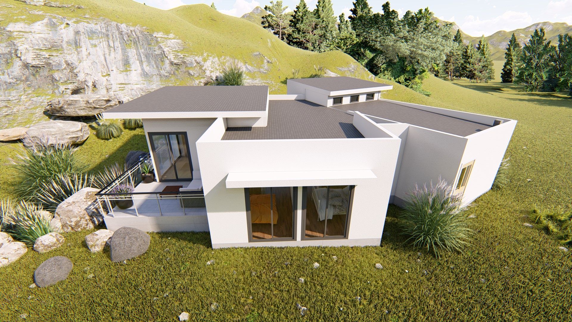 Diseño vivienda en ladera con desniveles 104m2 en Peñuelas , Ekeko Arquitectura Ekeko Arquitectura Single family home