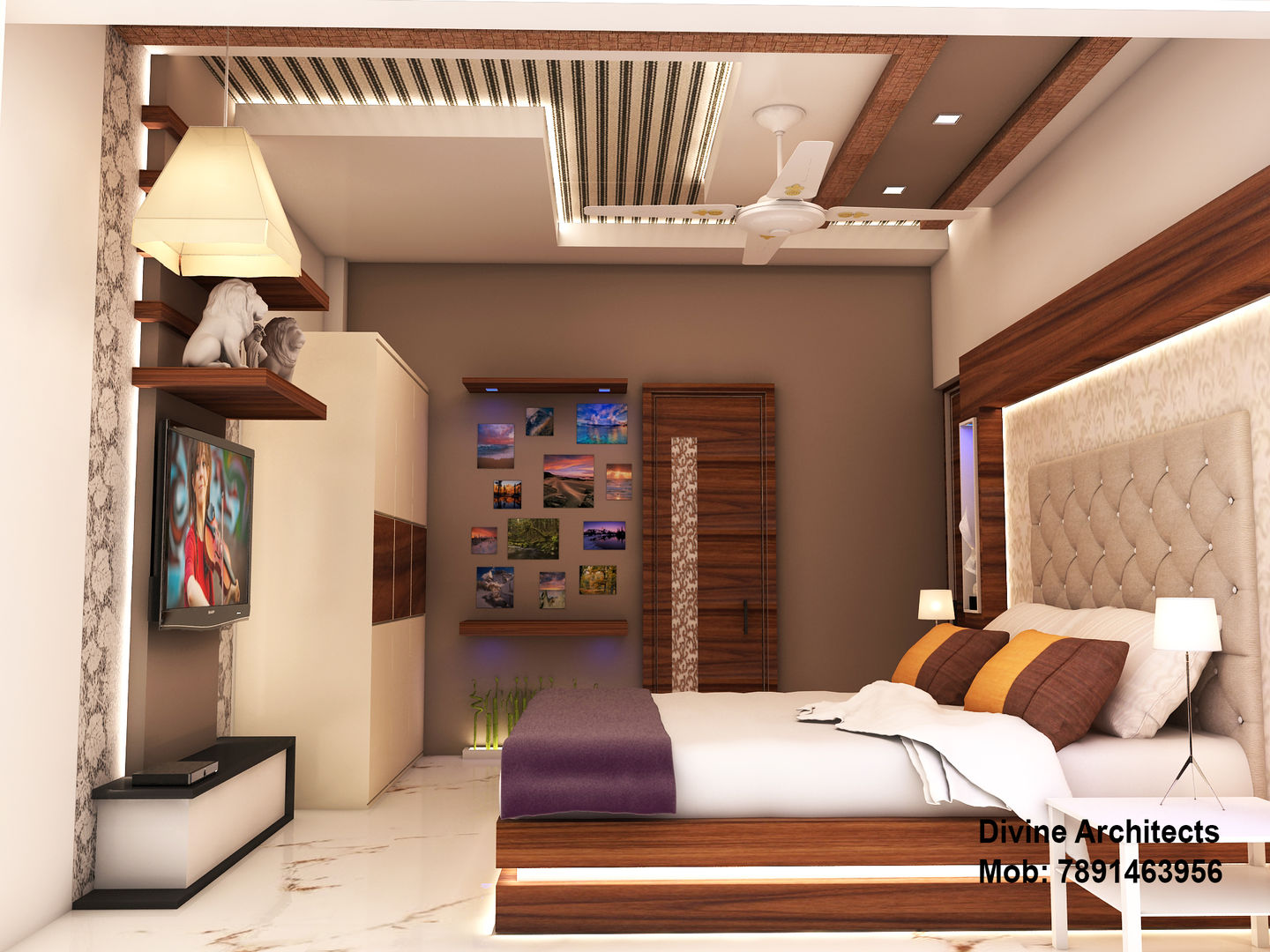 Son_ s bed room interior design for mr. Ramavtar Khunteta jalmahal site joraver Singh gate govind nagar east Jaipur, divine architects divine architects Dormitorios modernos