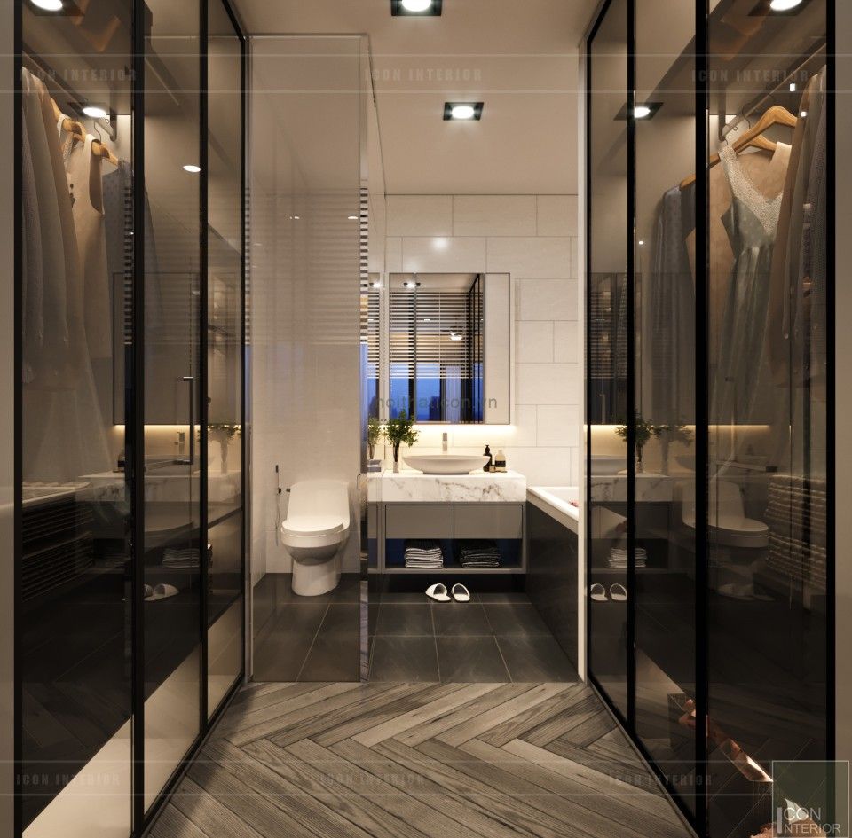 Thiết kế nội thất nhà phố, biệt thự phong cách hiện đại, ICON INTERIOR ICON INTERIOR Salle de bain moderne