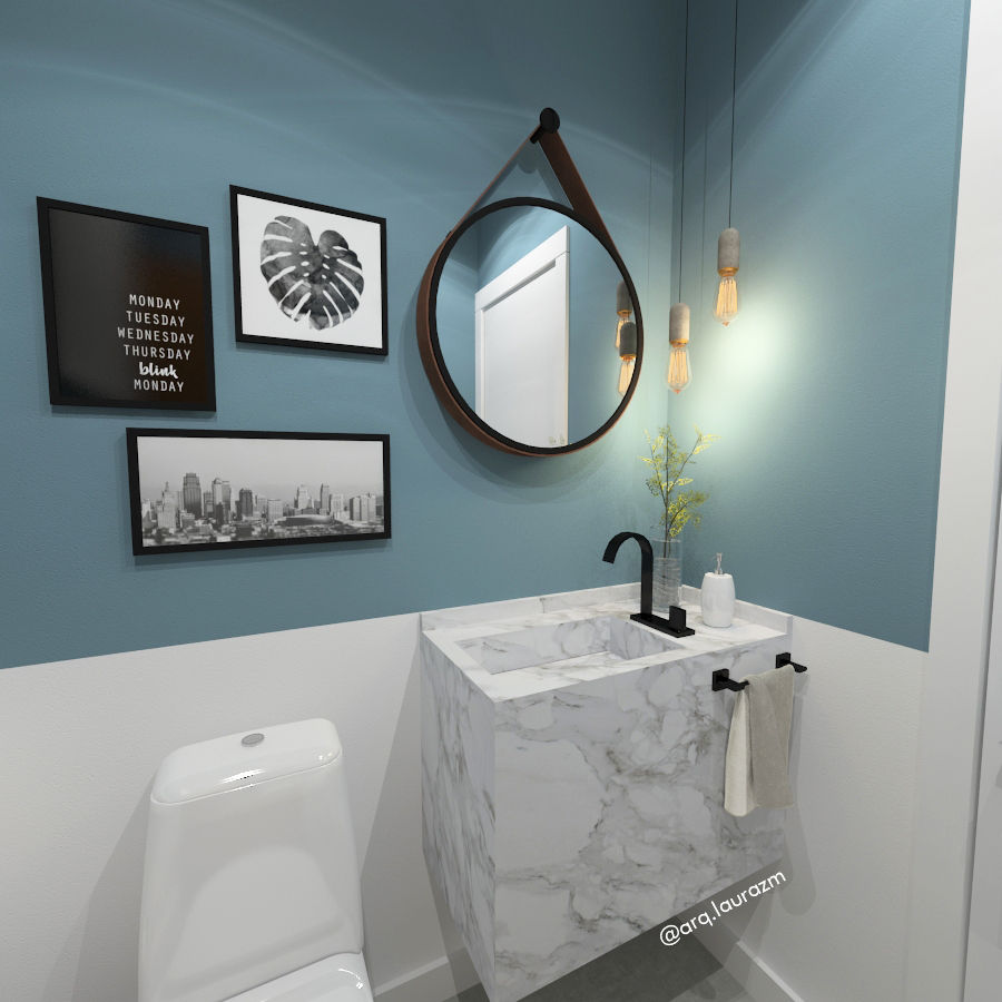 homify Modern bathroom Marble