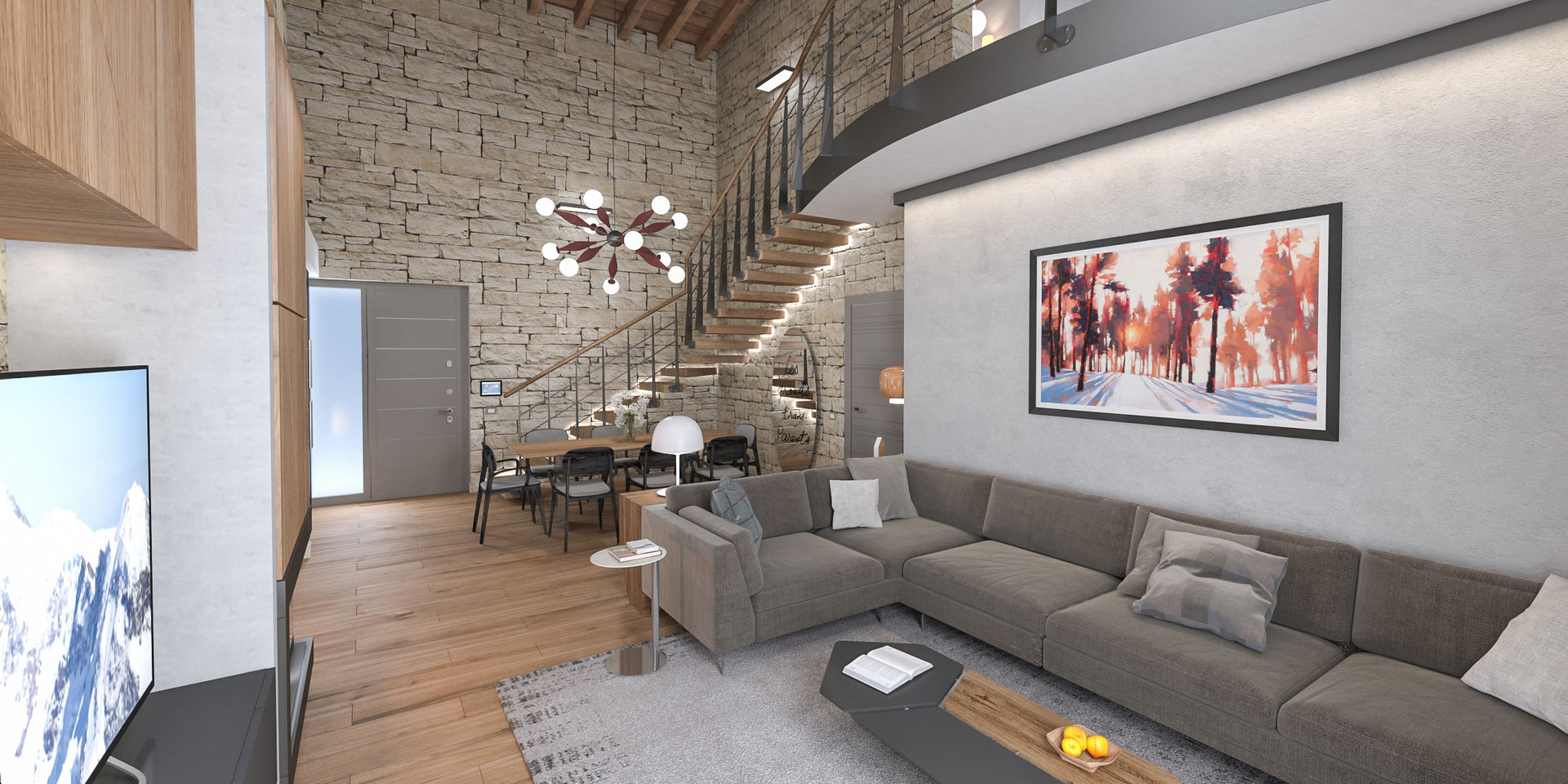 Progetto villa smart, studiosagitair studiosagitair Moderne woonkamers