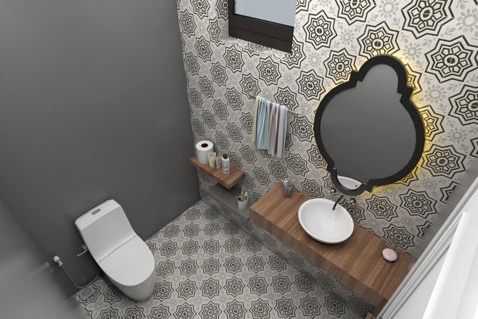hepsivilla.com, kübra meltem doğan kübra meltem doğan Ванная комната в стиле модерн