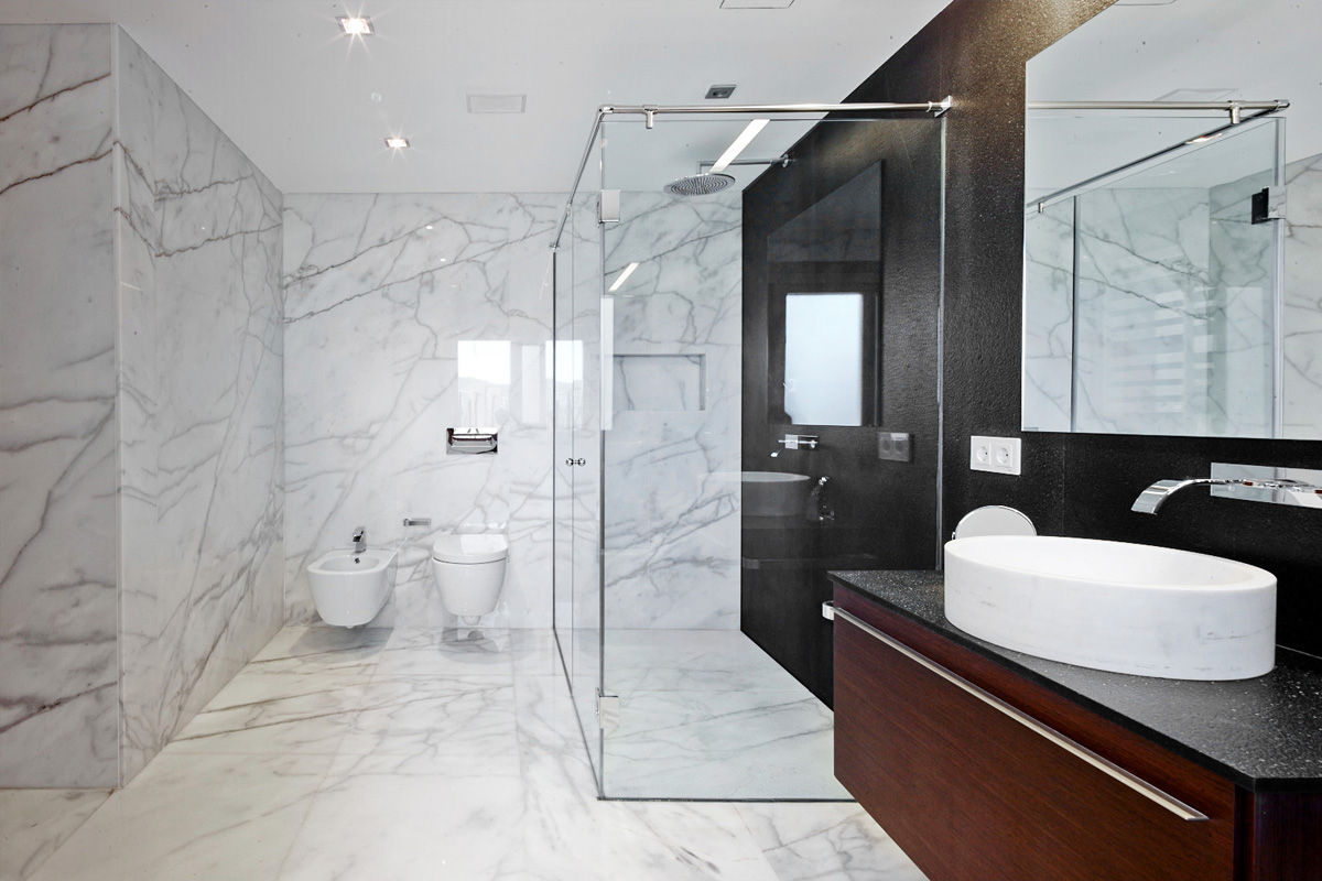 Chalet en Andratx, PSarquitectos PSarquitectos Ванная комната в стиле минимализм