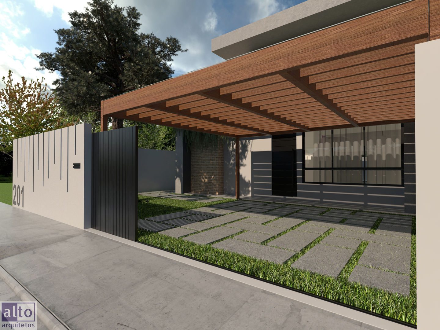 Residência MN , Alto Arquitetos Alto Arquitetos Garages prefabricados