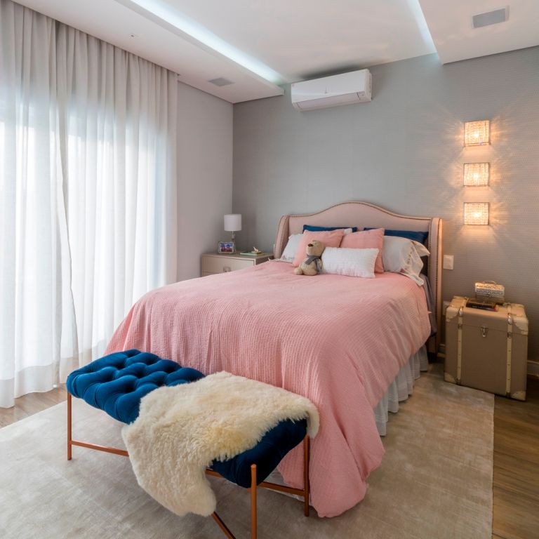 Suite da Princesa Moderna , Erlon Tessari Arquitetura e Design de Interiores Erlon Tessari Arquitetura e Design de Interiores Kamar Tidur Modern