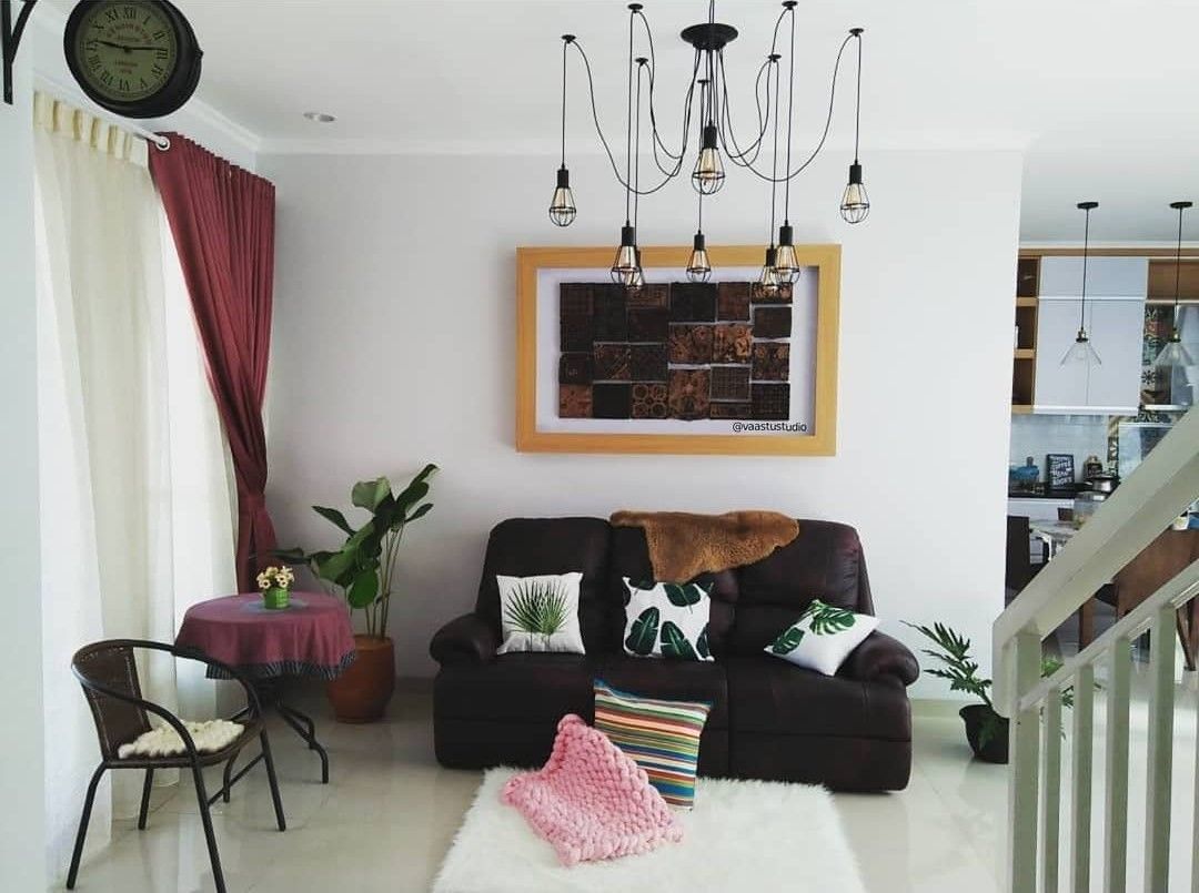 Rumah Pojok . GDC (Grand Depok City) – Depok . Jawa Barat, Vaastu Arsitektur Studio Vaastu Arsitektur Studio Living room