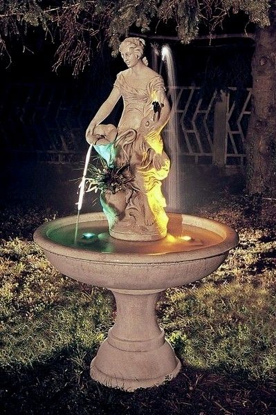 Fontana Acqua Da Interno Luce LED Giardino Bronzo Pietra Zen Meditazione  Arredo