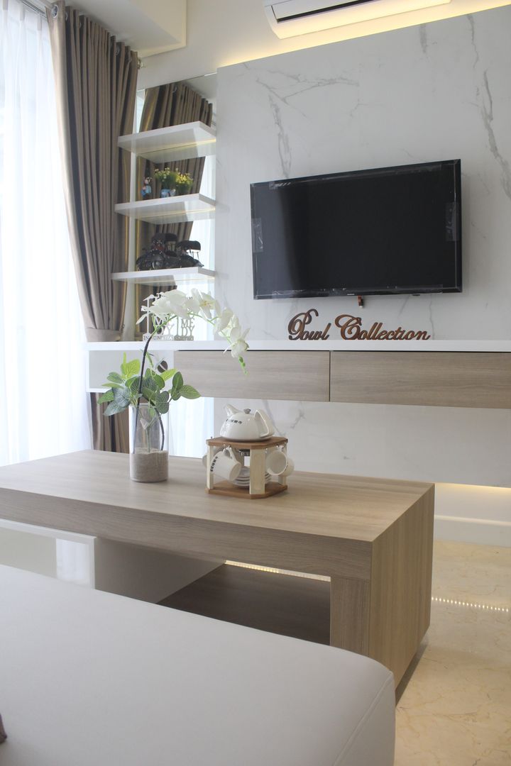 Apartemen Landmark II - Tipe 2 Bedroom (Design I), POWL Studio POWL Studio Minimalist living room