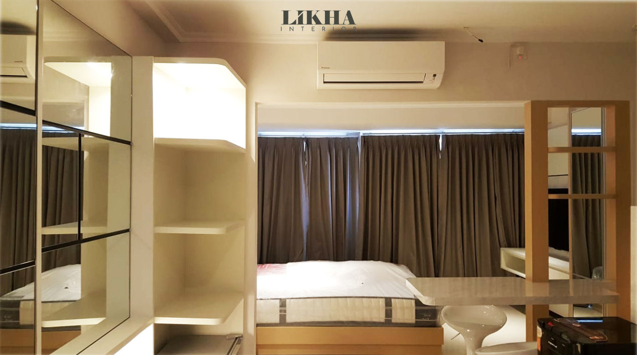 HUNIAN HANGAT DAN LUAS di Apartemen Gateway Pasteur Bandung, Likha Interior Likha Interior غرفة نوم أبلكاش