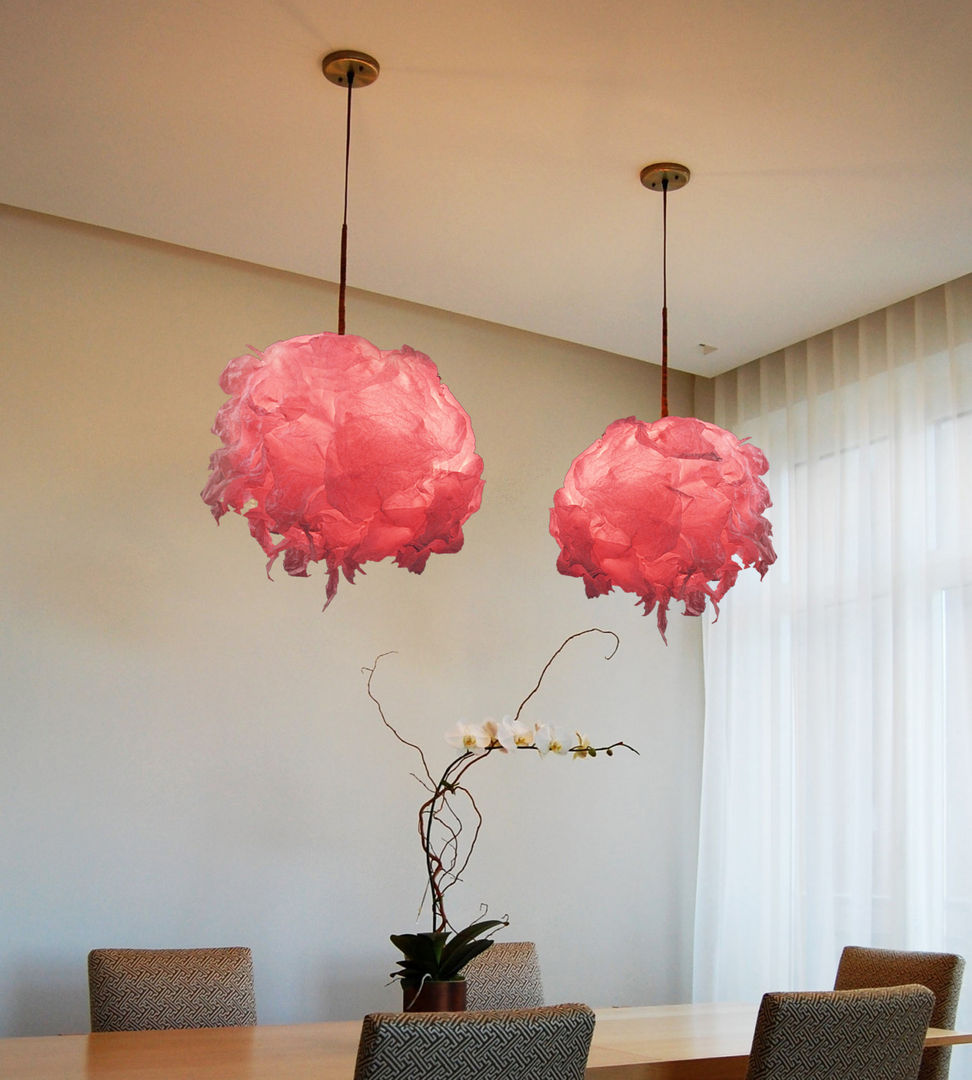 Light Flowers, Sospensioni , SeFa Design by nature SeFa Design by nature Eclectic style dining room Paper Lighting