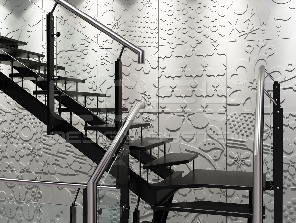 LOFT FLORAL - 3D Platten aus GRC Beton, Loft Design System Deutschland - Wandpaneele aus Bayern Loft Design System Deutschland - Wandpaneele aus Bayern Stairs Concrete