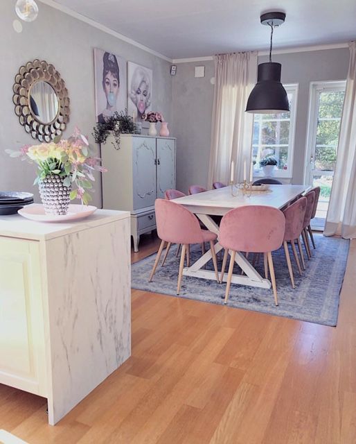 A casa Rosa, AL Interiores AL Interiores Modern dining room Engineered Wood Transparent