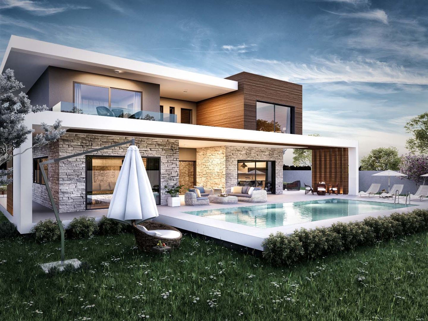 Güzelbahçe villa, ANTE MİMARLIK ANTE MİMARLIK Modern houses