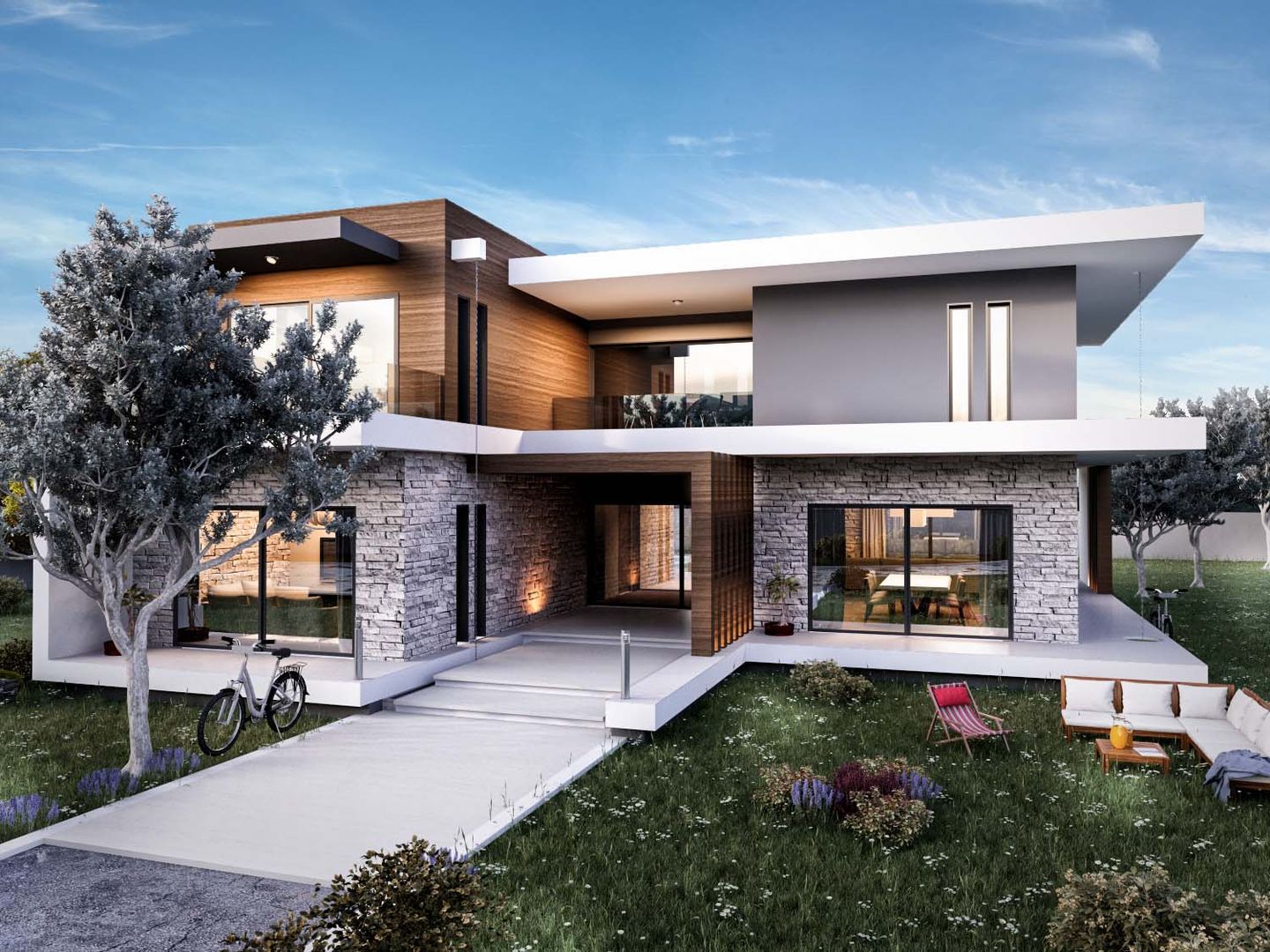 Güzelbahçe villa, ANTE MİMARLIK ANTE MİMARLIK Modern houses