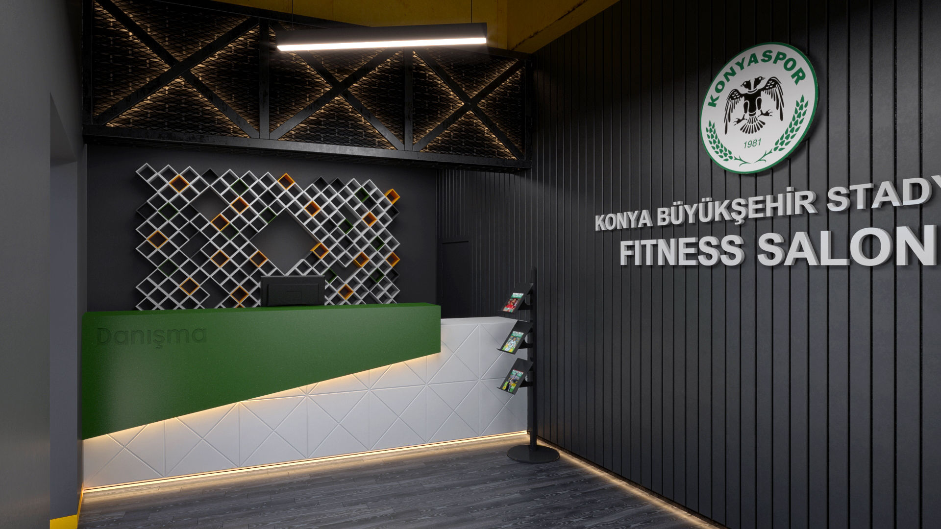 Fitness Salonu, Dündar Design - Mimari Görselleştirme Dündar Design - Mimari Görselleştirme モダンデザインの ホームジム