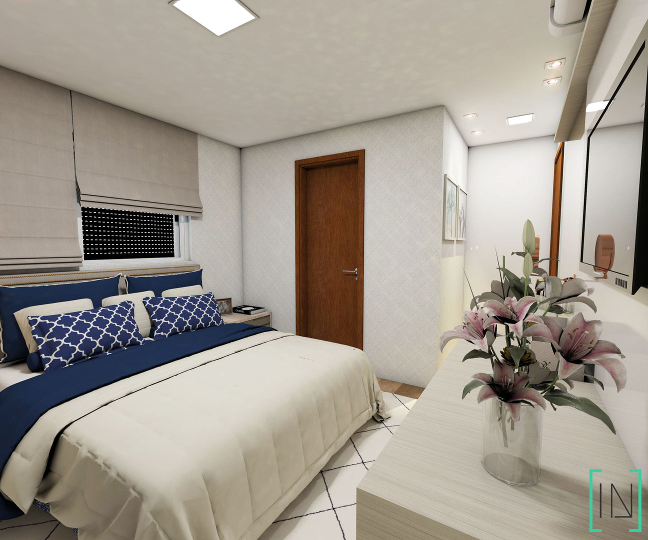 Apartamento de Casal, INOVE ARQUITETURA INOVE ARQUITETURA Bedroom