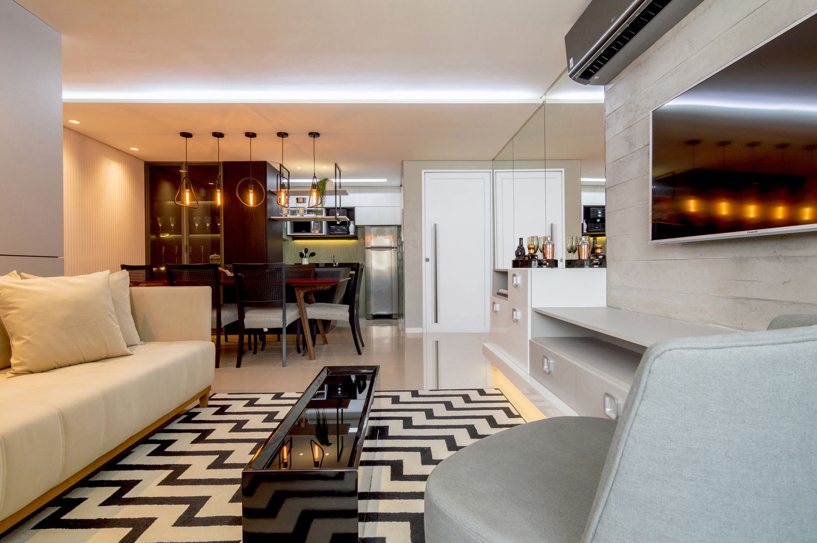 Apartamento modelo Jonas Cardoso Residence, Coletânea Arquitetos Coletânea Arquitetos Ruang Keluarga Modern