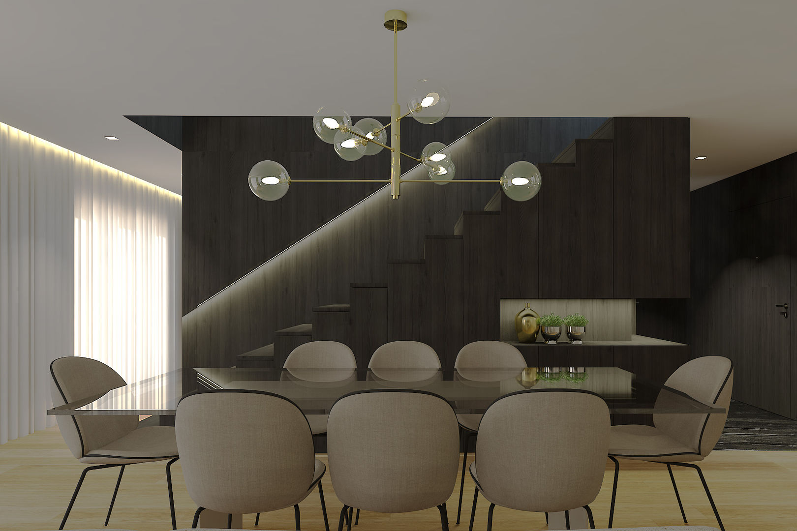 SS Duplex Apartment, 411 - Design e Arquitectura de Interiores 411 - Design e Arquitectura de Interiores غرفة السفرة Tables