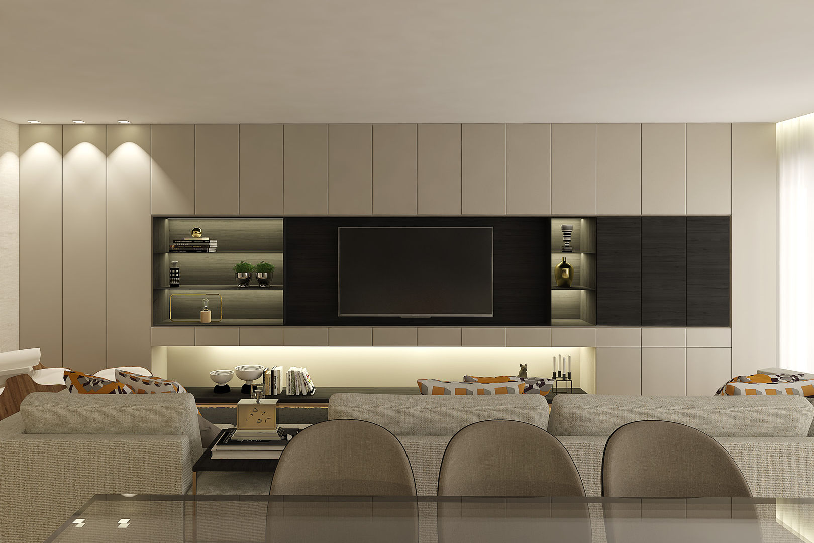 SS Duplex Apartment, 411 - Design e Arquitectura de Interiores 411 - Design e Arquitectura de Interiores Modern living room Shelves
