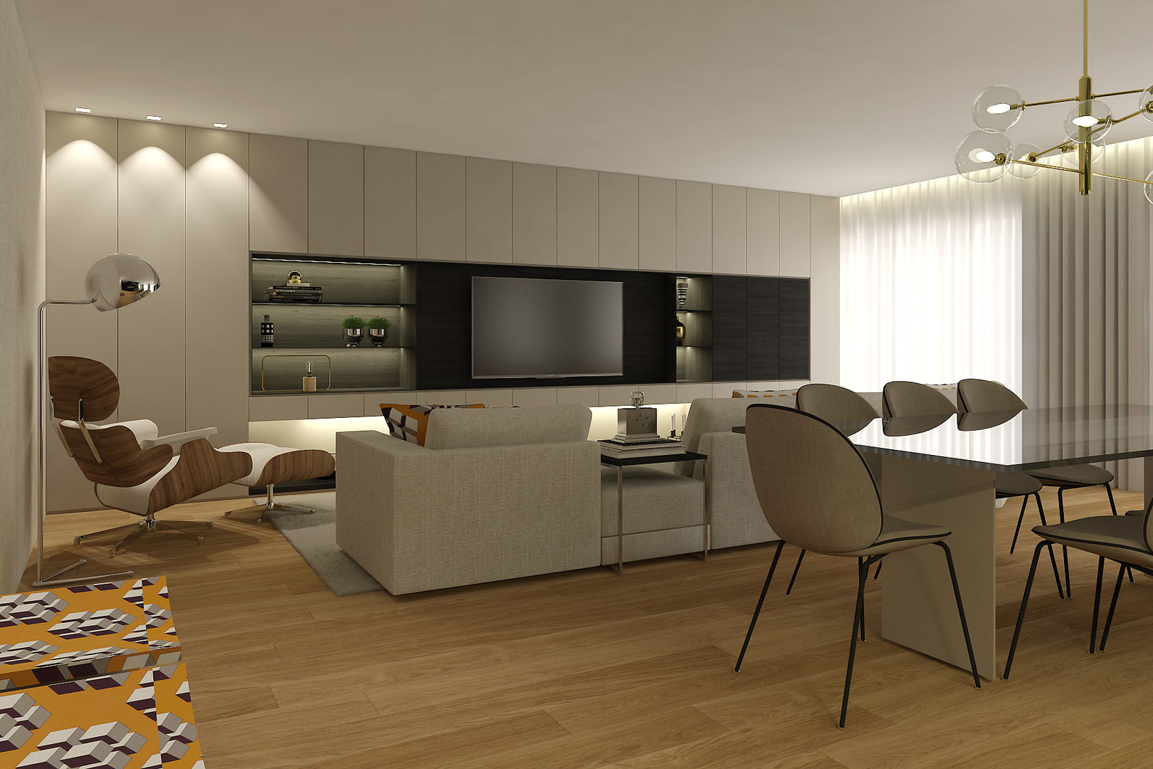 SS Duplex Apartment, 411 - Design e Arquitectura de Interiores 411 - Design e Arquitectura de Interiores Modern living room