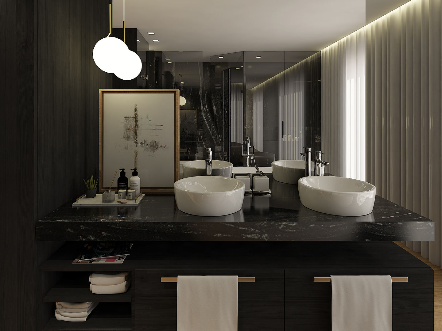 SS Duplex Apartment, 411 - Design e Arquitectura de Interiores 411 - Design e Arquitectura de Interiores Salle de bain moderne Rangements