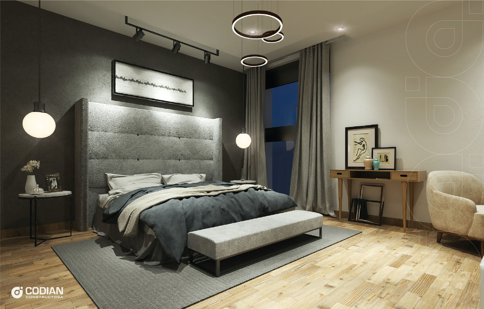 Proyecto Cumbres, CODIAN CONSTRUCTORA CODIAN CONSTRUCTORA Minimalist bedroom