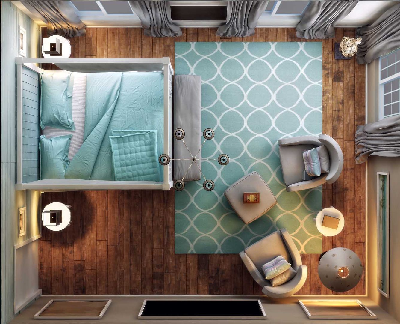 Yatak odası ANTE MİMARLIK Modern Yatak Odası iç mekan tasarımı,yatak odası,karşıyaka,bostanlı