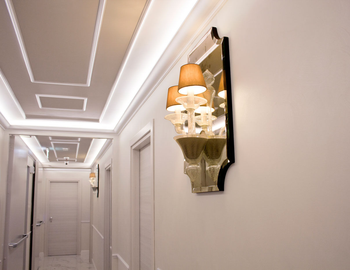 Hotel The Moon - Florence, MULTIFORME® lighting MULTIFORME® lighting Klasik Koridor, Hol & Merdivenler Cam Işıklandırma