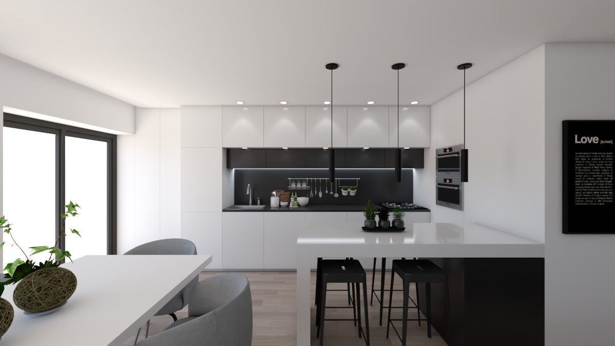 Apartamento na Ericeira Type01, DR Arquitectos DR Arquitectos Modern kitchen