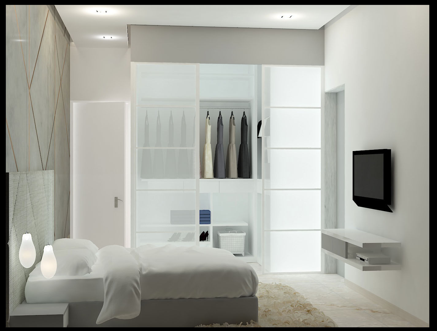 Bedroom Design Ideas, Golden Spiral Productionz (p) ltd Golden Spiral Productionz (p) ltd Camera da letto moderna