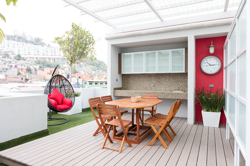 homify Balcon, Veranda & Terrasse modernes