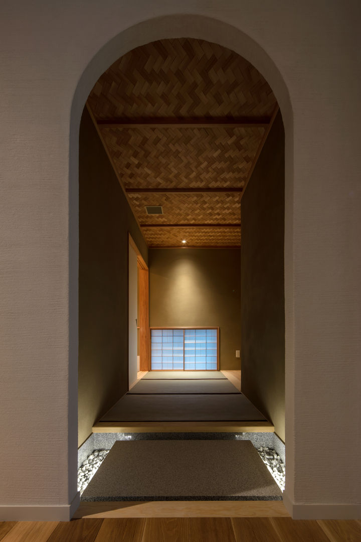 茶室 路地 ㈱ティカ．ティカ モダンデザインの 多目的室 竹 緑