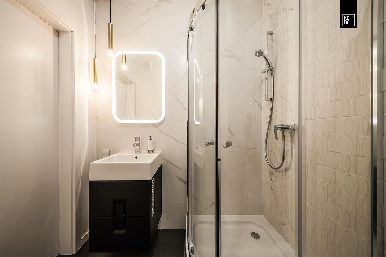 DWA POZIOMY ELEGANCJI, KODO projekty i realizacje wnętrz KODO projekty i realizacje wnętrz Modern bathroom