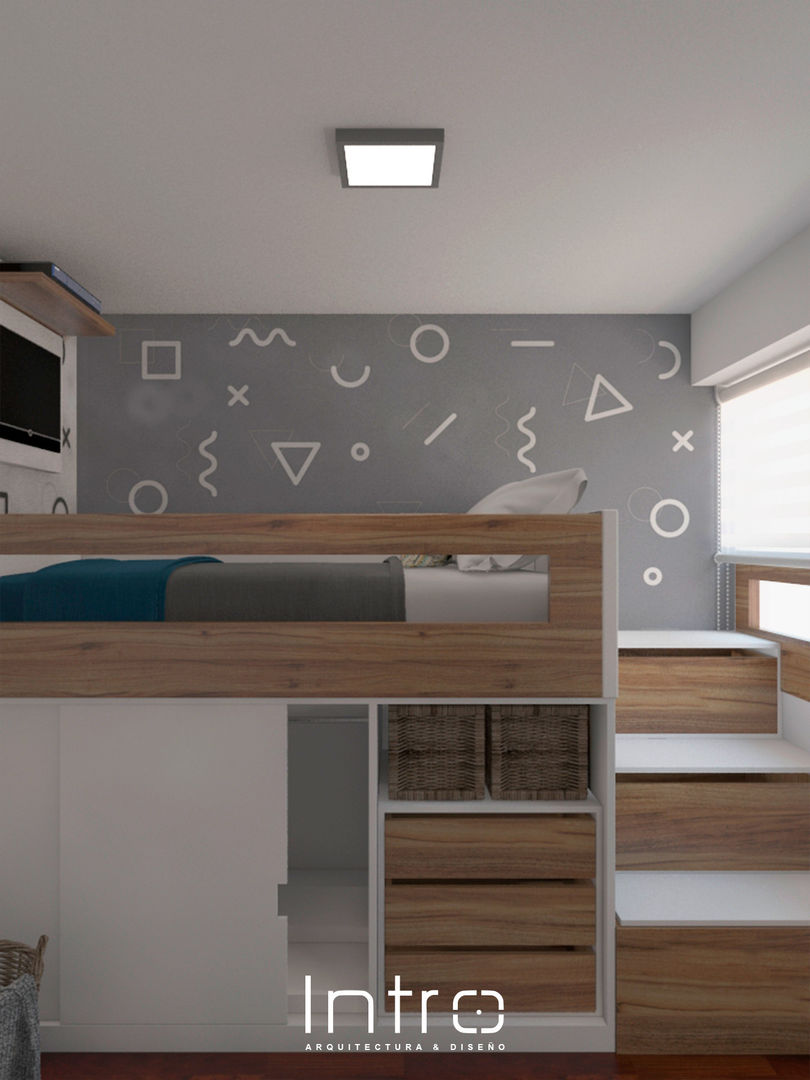 Diseño de Dormitorio para Niño, Intro Design Perú Intro Design Perú Спальня хлопчиків