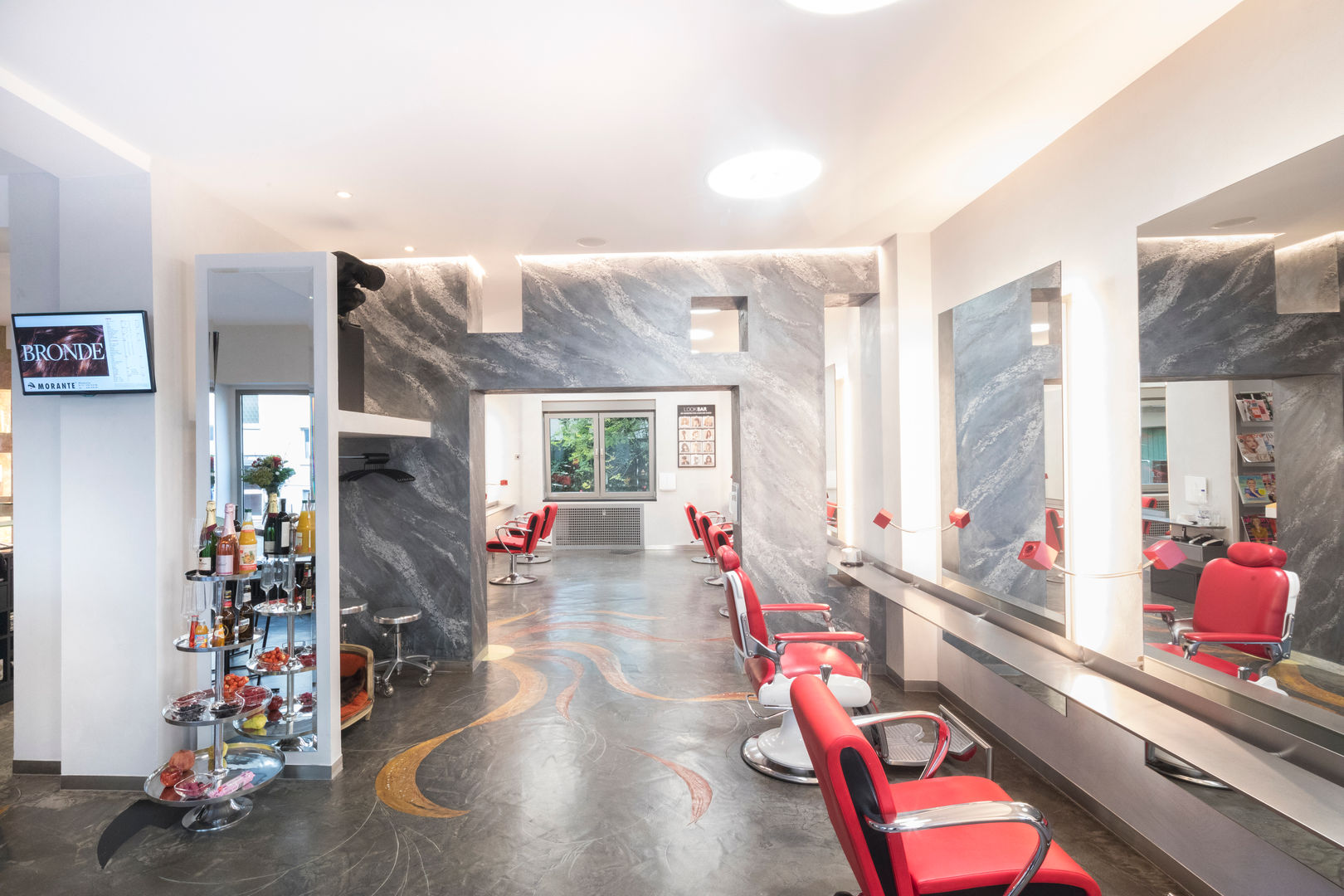 Lichtplanung für Ihre Geschäftsräume: Friseur Salon Morante in Essen, Moreno Licht mit Effekt - Lichtplaner Moreno Licht mit Effekt - Lichtplaner Commercial spaces Stone Commercial Spaces