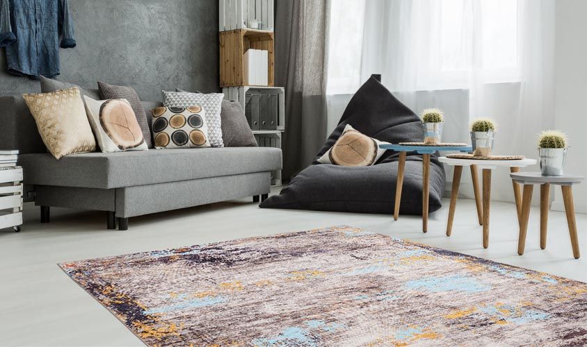 tappeto PAINTING-GREY Webtappeti Soggiorno moderno Cotone Rosso tappeto vintage,tappeto antimacchia,Accessori & Decorazioni
