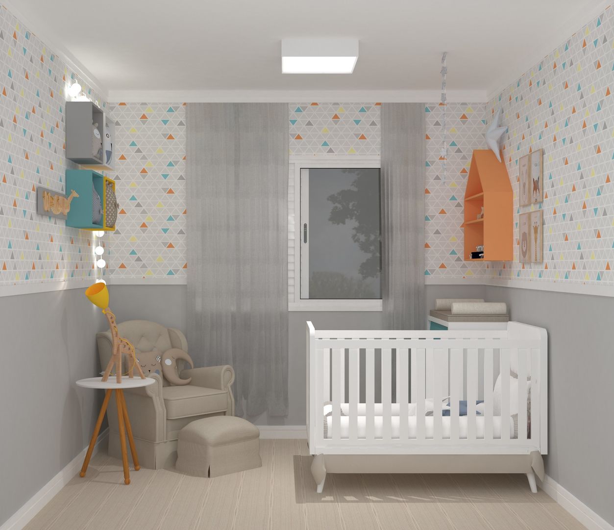 homify Baby room Engineered Wood Transparent