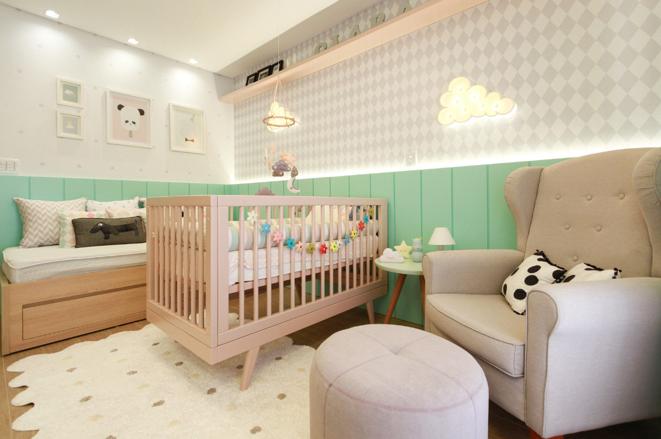 Suíte do Bebê, ALESSANDRA NAHAS Arquitetura ALESSANDRA NAHAS Arquitetura Baby room